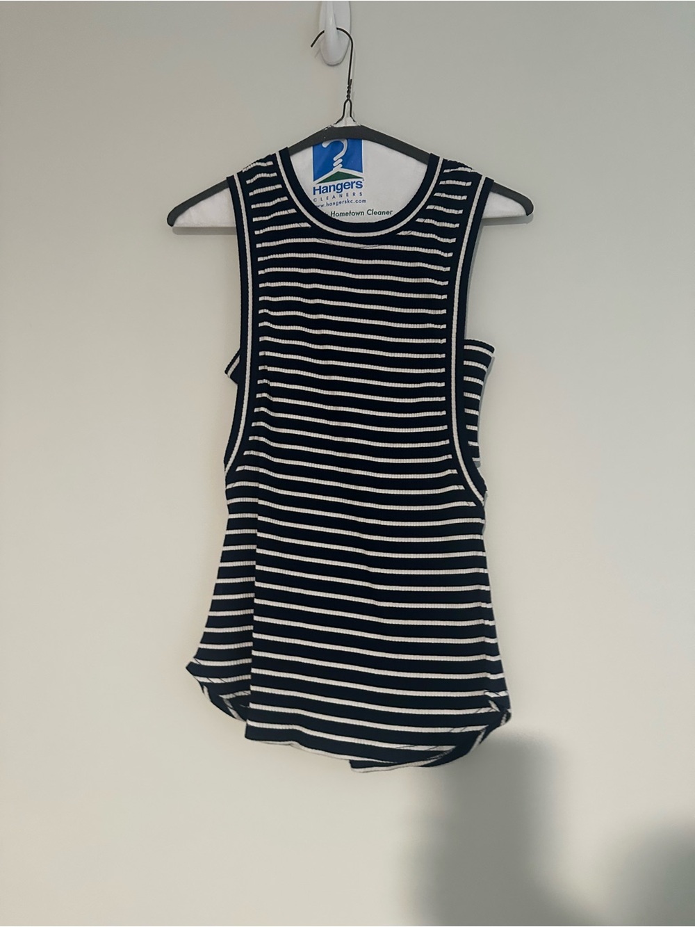 Sugar+Lips navy and white stripped top